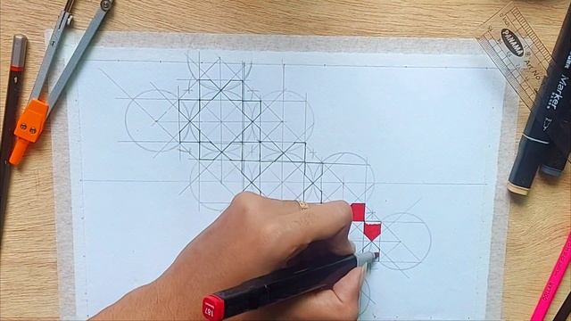 4 fold pattern grid | Islamic Geometric Pattern | Easy construction смотреть онлайн