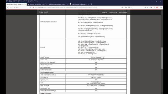 Edimax Sufitowy dwuzakresowy Punkt Dostępu PoE AX1800 Wi-Fi 6 - recenzja смотреть онлайн
