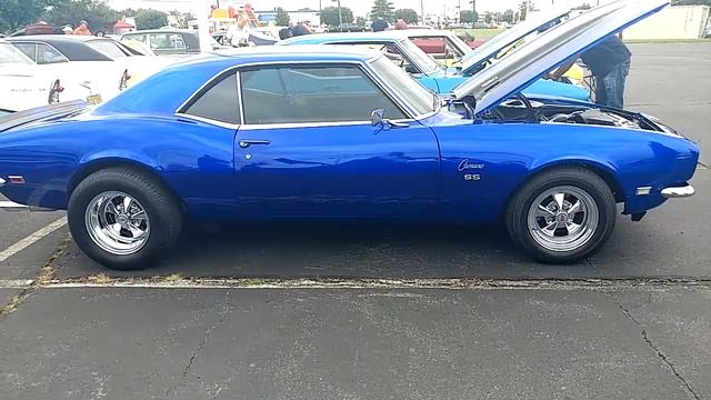 1968 KANDY BLUE CHEVROLET CAMARO SS BLACK RACING STRIPES 350 ENGINE смотреть онлайн