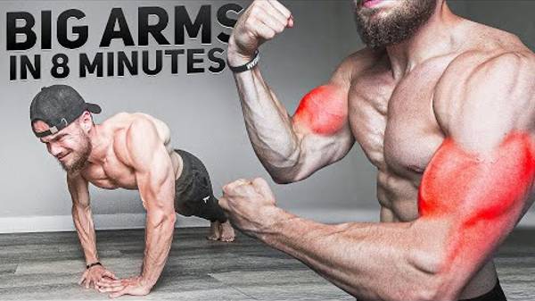 Build Big ARMS In 8 Minutes AT HOME NO EQUIPMENT