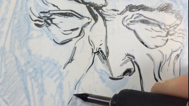 Baba yaga - Comics Inking Demo / Démo encrage BD смотреть онлайн