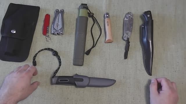 Мои походные ножи. Обзор ножей. Ножи для бушкрафта. смотреть онлайн