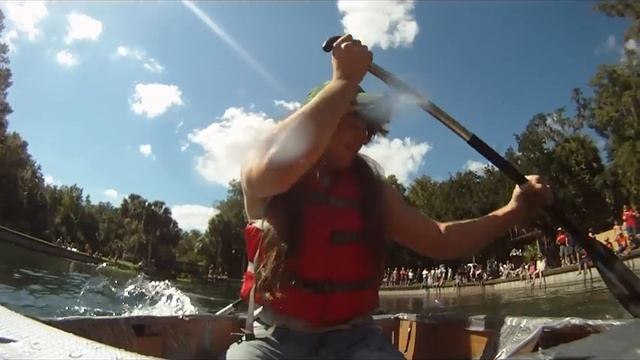 On board The Hillbilly Yacht Club Cardboard Canoe смотреть онлайн