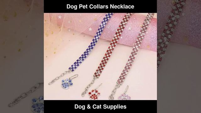 Dog Pet Collars Necklace for Small Dog Gir Bling Rhinestone Collars | Dog & Cat Supplies смотреть онлайн
