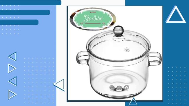 Кастрюля из жаропрочного боросиликатного стекла