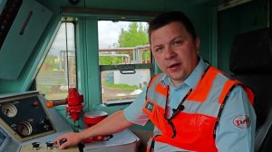 Контрольная проверка тормозов на локомотиве.