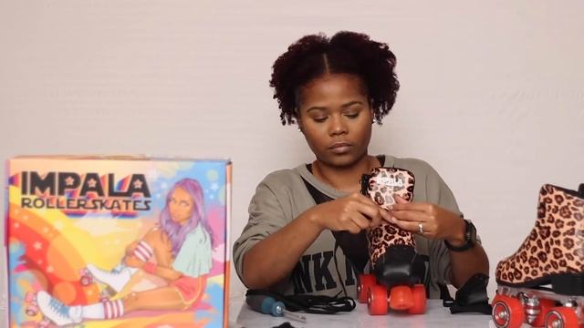 Unboxing + First Impression | I Got Impala Leopard Roller Skates & Protective Gear | Jasmine Zena' смотреть онлайн