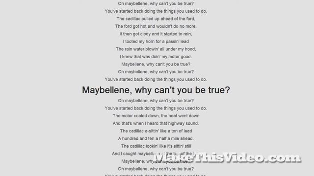 Maybellene - Chuck Berry - Lyrics HD.mov смотреть онлайн