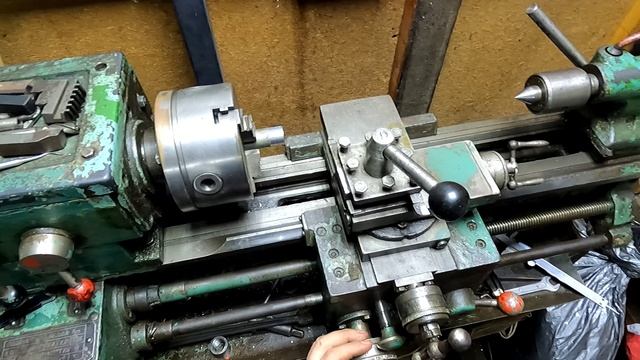 Нарезка резьбы 1/2 дюйма на токарном станке ТВ-4