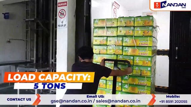 Nandan GSE Hydraulic Goods lift supplied to a cold storage unit смотреть онлайн