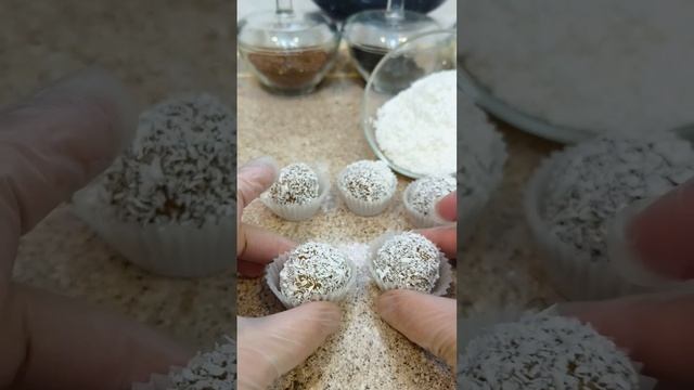 Конфеты из пророщенной зелёной гречки 