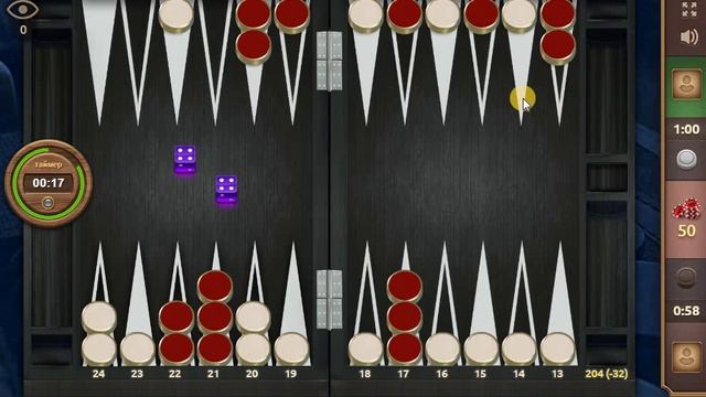 Длинные нарды. Счет 9-5 смотреть онлайн