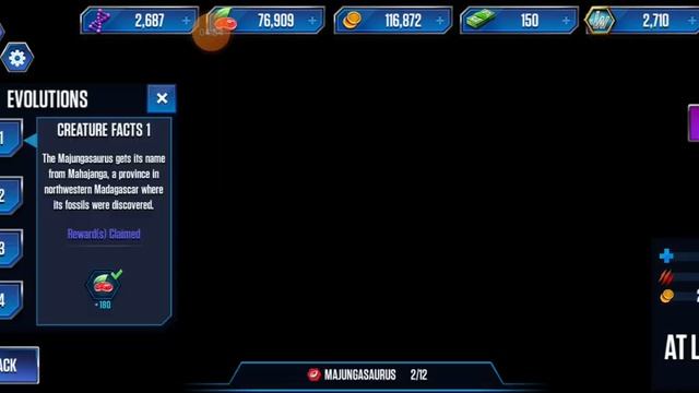 MAJUNGASAURUS UPGRADE MAX LEVEL BATTLE DINOSAURS / Jurassic World the game #71 смотреть онлайн