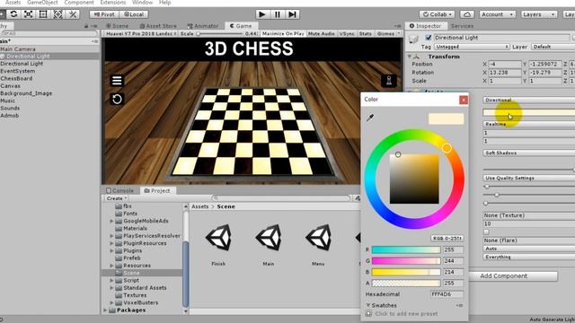 3D CHESS Main Camera Directional Light Change смотреть онлайн