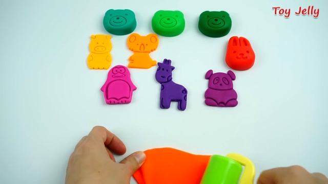 Play and Learn Animals and Vehicles with Play Doh Modelling Clay with Cookie Cutters смотреть онлайн