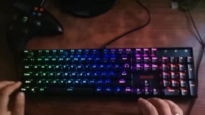 Redragon K551 RGB Mitra Keyboard Unboxing and Sound/Light Test