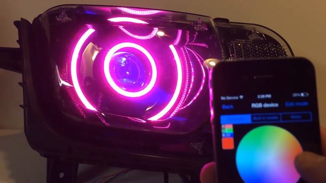 Color Changing Halos and Angel Eyes - iPhone or Andriod - Chevrolet Camaro HID Headlights смотреть онлайн
