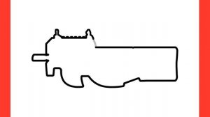 How to draw FN P90 gun from cs go step by step / drawing a p90 from pubg mobile easy