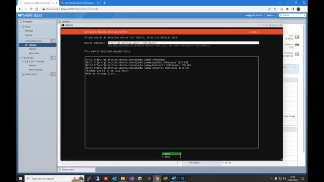 Install Ubuntu 22.04.2 using ESXi 7 virtual machine. смотреть онлайн