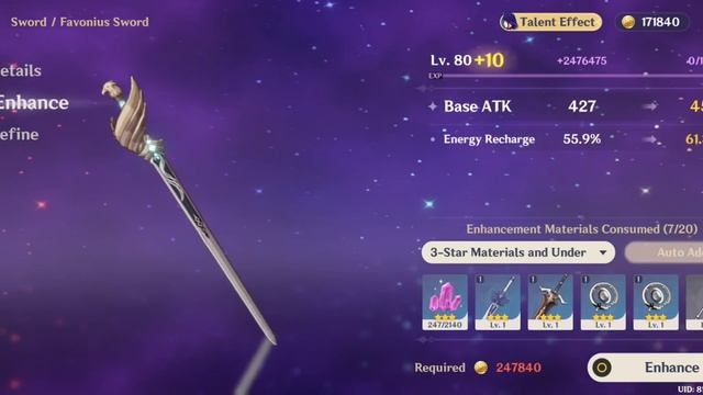 Max Ascension Favonius Sword. смотреть онлайн