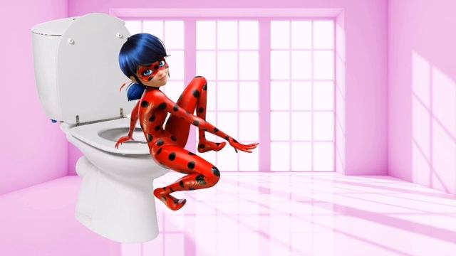 Miraculous Ladybug POOPS In The TOILET! Miraculous Pooping. Ladybug And Cat Noir Poop