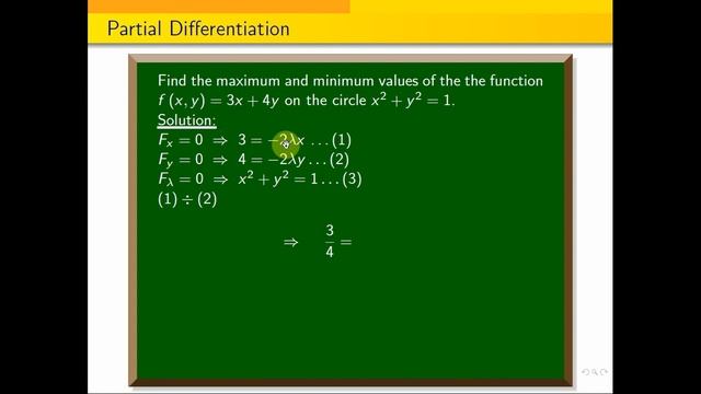 Find the maximum and minimum values of the the function f(x,y)=3x+4y on the circle x^2+y^2=1. смотреть онлайн