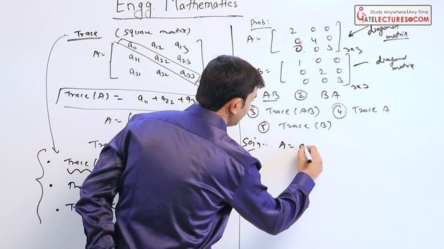Engineering Mathematics - 16 Trace of a Matrix смотреть онлайн