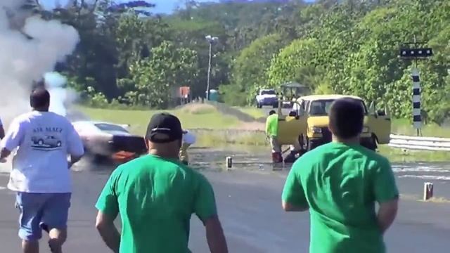 #195 Drag Racing Camaro Crash & Fire 2014 Hilo Hawaii смотреть онлайн