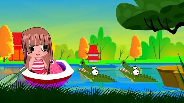Row Row Row Your Boat With Lyrics - English Kids Nursery Rhyme - Video Song For Children смотреть онлайн