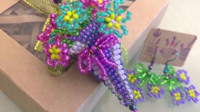 Зонтик из бисера/ цветы из бисера/ мастер класс по бисероплетению смотреть онлайн