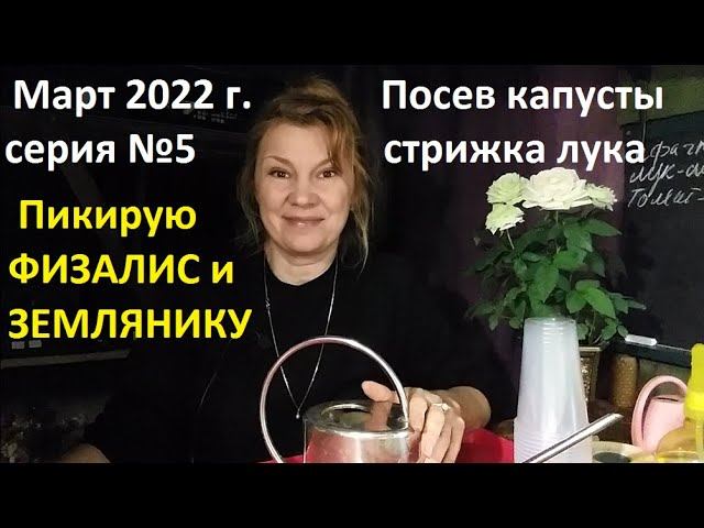 Март 2022 серия №5. Посев капусты. Пикировка физалиса и земляники. смотреть онлайн