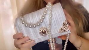 Сумка Клатч -вышита из ленточного шнура на пластиковой канве . МК- платный