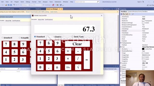 BUILDING A SCIENTIFIC AND STANDARD CALCULATOR USING WINDOWS FORM IN C# смотреть онлайн