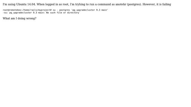 Unix & Linux: Having trouble running a command as another user on Ubuntu смотреть онлайн