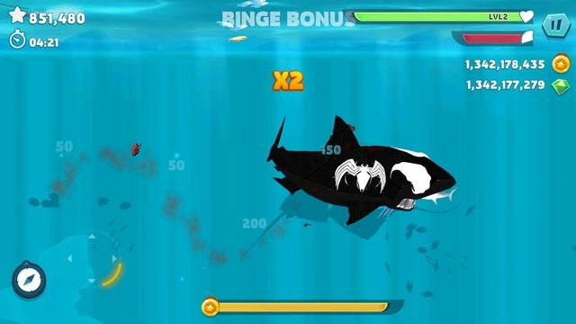 Hungry Shark Evolution - Venom Megalodon Skin Unlocked All 25 Sharks Unlocked Gameplay смотреть онлайн