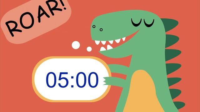 10 Minute Countdown Timer with Music for Kids! Timer with cute dinosaur! смотреть онлайн