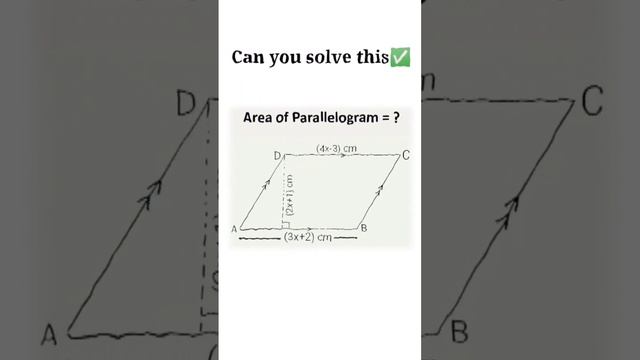 Area of parallelogram Math's Class ✅ | Can you solve this problem report #shortvideo #trending смотреть онлайн