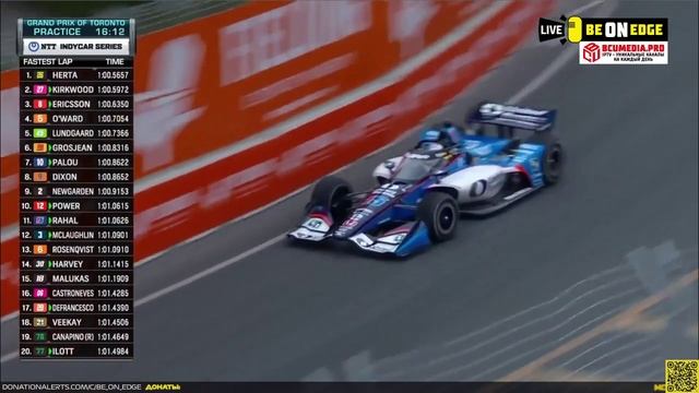 Indycar. 2023. 10-й этап. Торонто. 2-я тренировка