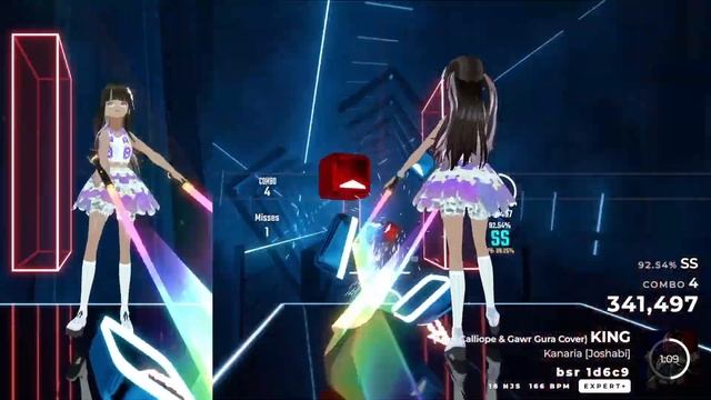 [BeatSaber] KING - Calliope Mori & Gawr Gura (Hololive EN Cover) Expert+ Difficulty смотреть онлайн