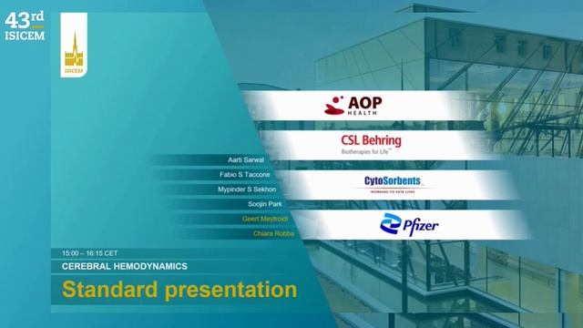 CEREBRAL HEMODYNAMICS (ISICEM 2024)
