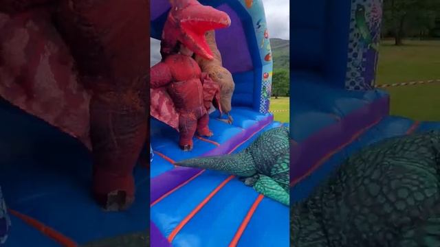 bouncy castle #inflatable #dinosaur #howdo #bean #dino смотреть онлайн