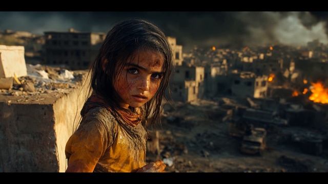 ИИ видео про разрушения и детей. Нейроклип AI video. смотреть онлайн