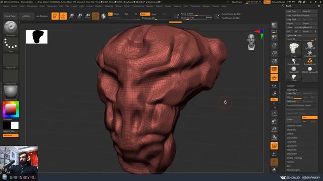 Урок ZBRUSH #10 _ Уровни разбиения в Zbrush