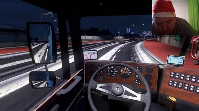 Euro Trusk Simutator мод TSM 661+Winter mod рейс на Internationai 9800 новогодная елка в Тобрук ч2 смотреть онлайн