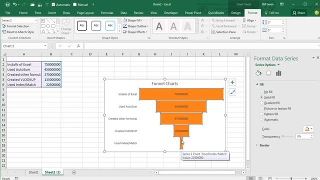 Excel - How Do You Make A Funnel Chart Excel - Episode 1968 смотреть онлайн