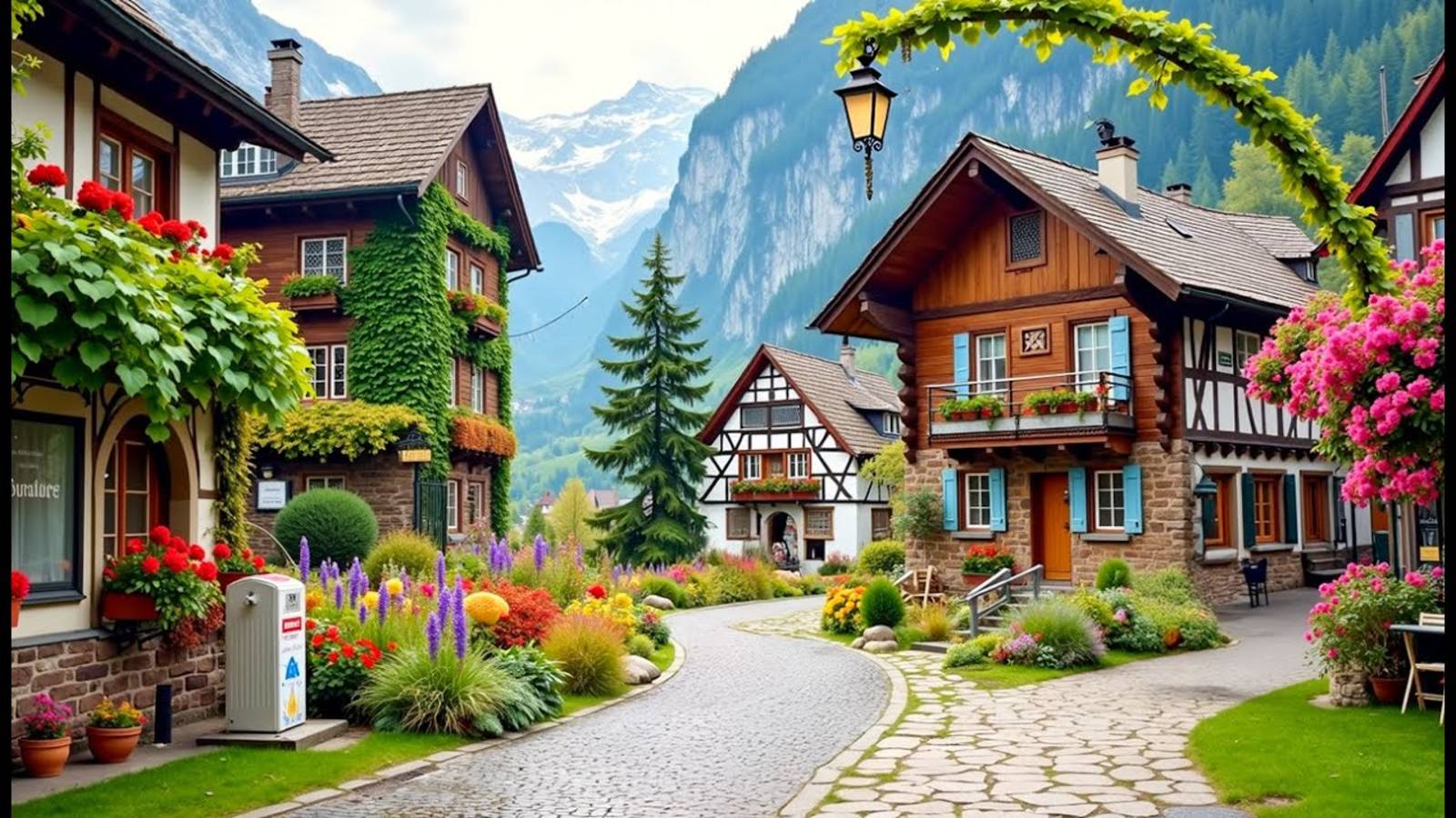 Венген, Швейцария. Пешеходная экскурсия 4K - самые красивые швейцарские деревни - сказочная деревня смотреть онлайн