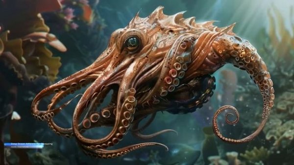Strange creatures that live in the sea AI