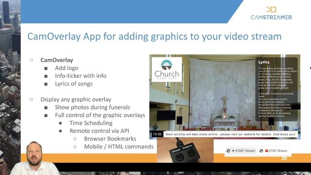 Live Stream & Occupancy App for Churches and Funeral Houses. CamStreamer "all-in-cam" ACAPs for AXI смотреть онлайн