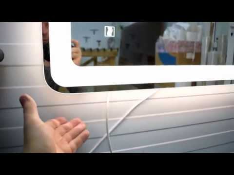 Зеркало с подсветкой и обогревом в ванную комнату. смотреть онлайн