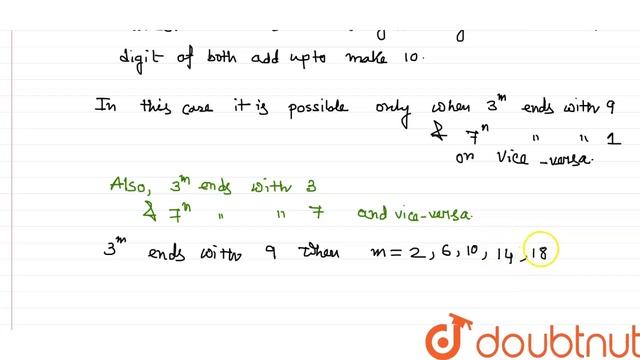 The number of ordered pairs (m,n)(m,n epsilon {1,2,……..20}) such that 3^(m)+7^(n) is a multiple ... смотреть онлайн